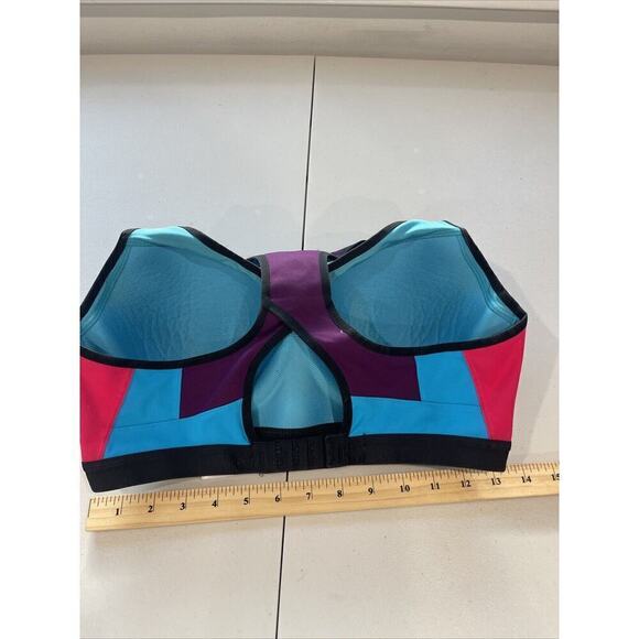 Victoria Secret Sport Bra 30 C Padded No Wire High Support Racer Back Purple - Picture 2 of 5